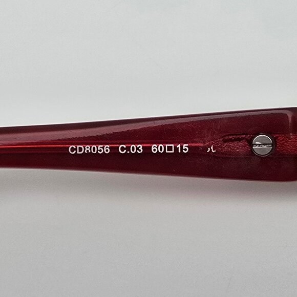 Christian Dior CD8056 C.03 Burgundy Rhinestone Frame Brown Lens Sunglasses Italy - Picture 9 of 15